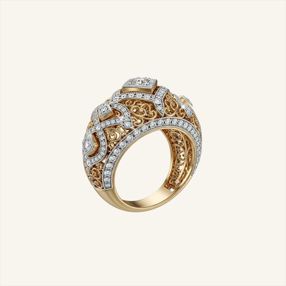 Victorian Filigree Diamond Ring