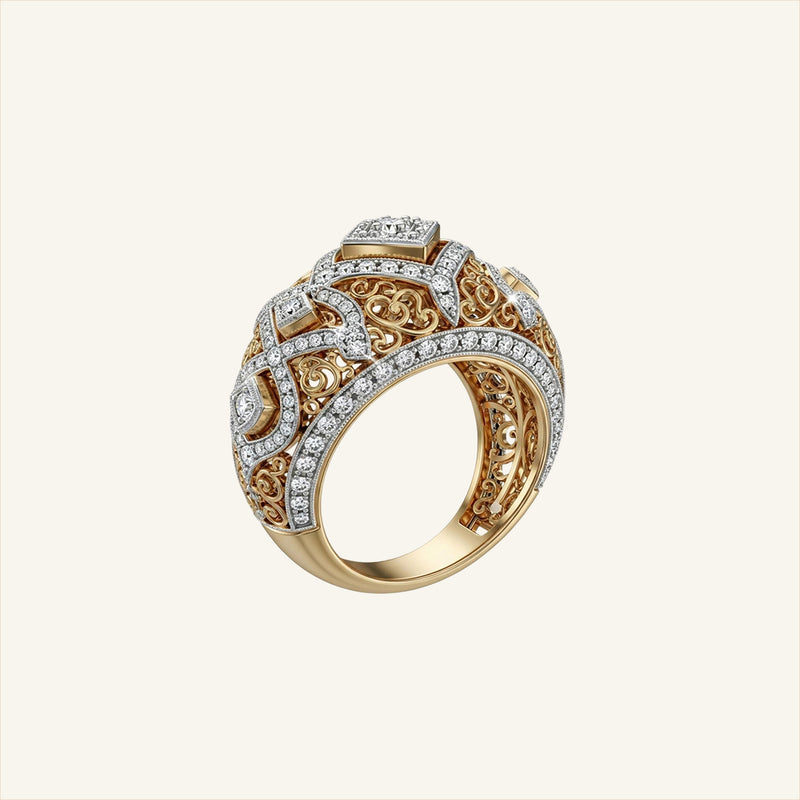 Victorian Filigree Diamond Ring