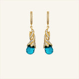 London Blue Topaz & Diamond Drop Earrings