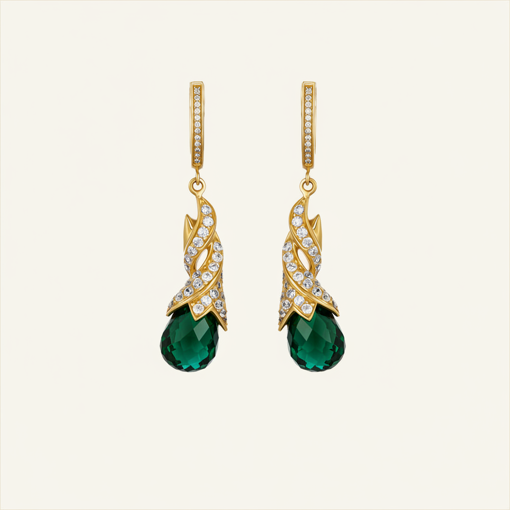 London Blue Topaz & Diamond Drop Earrings