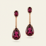 Modern Ruby Drop Earrings