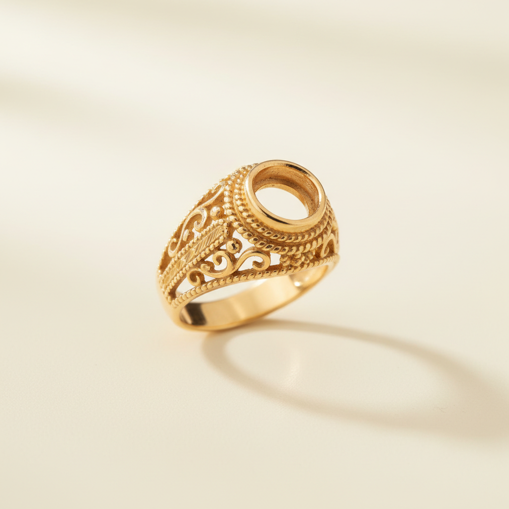 Traditional Gold Filigree Ring